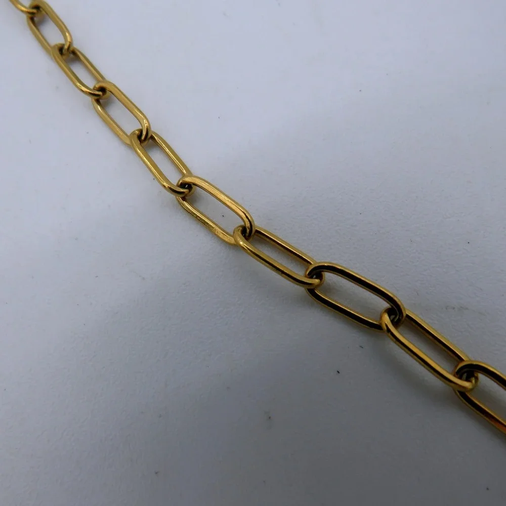 Gold Tone‎ Paperclip Link Chain 128